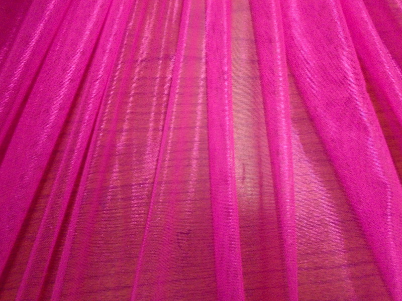 11.Neon Pink Mesh With Titanium Foil
